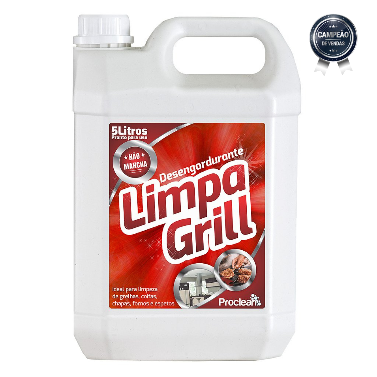 LIMPA GRILL GRELHAS CHAPAS E COIFAS 5L