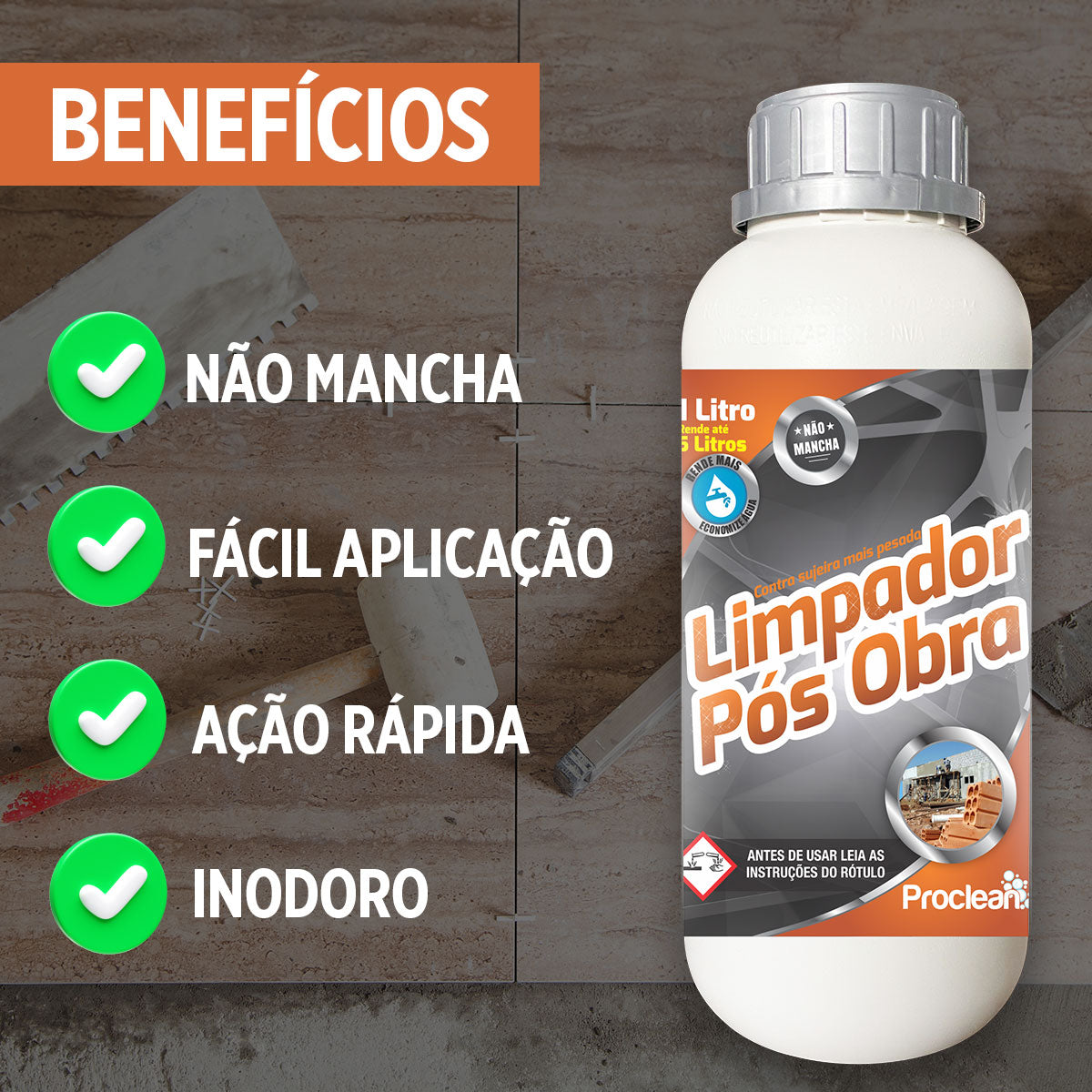 LIMPADOR PÓS OBRA 1L