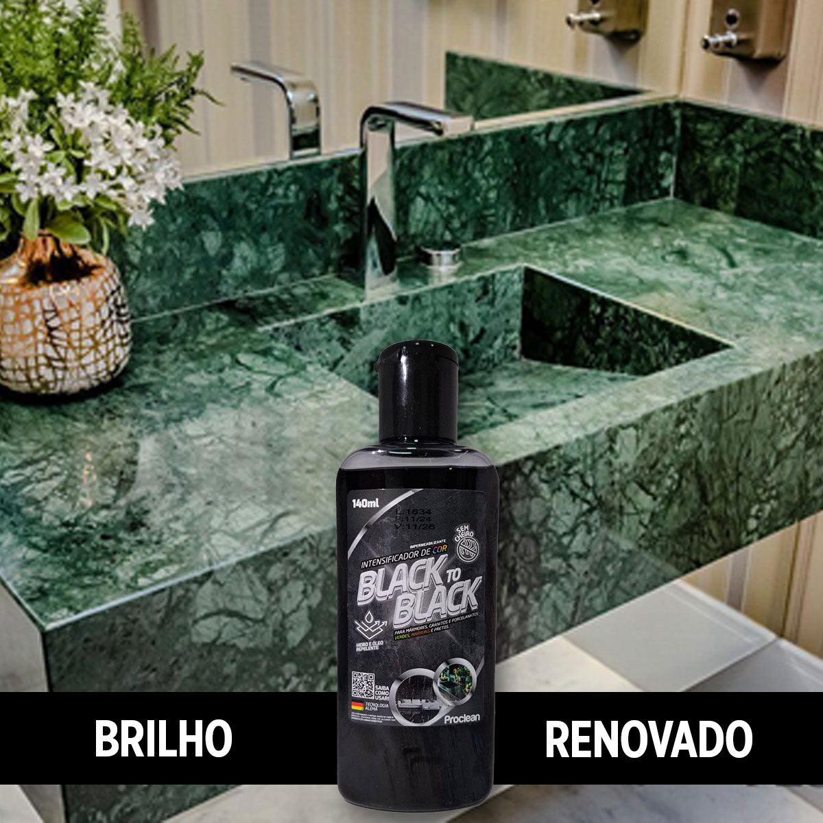ATIVADOR DE COR GRANITO E MÁRMORE PRETO 140ML