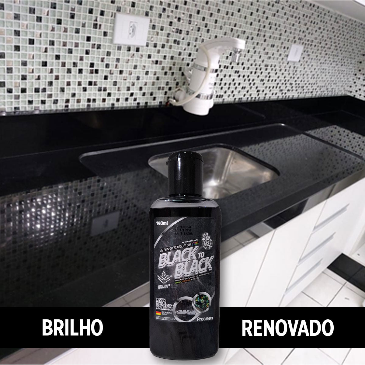 ATIVADOR DE COR GRANITO E MÁRMORE PRETO 140ML