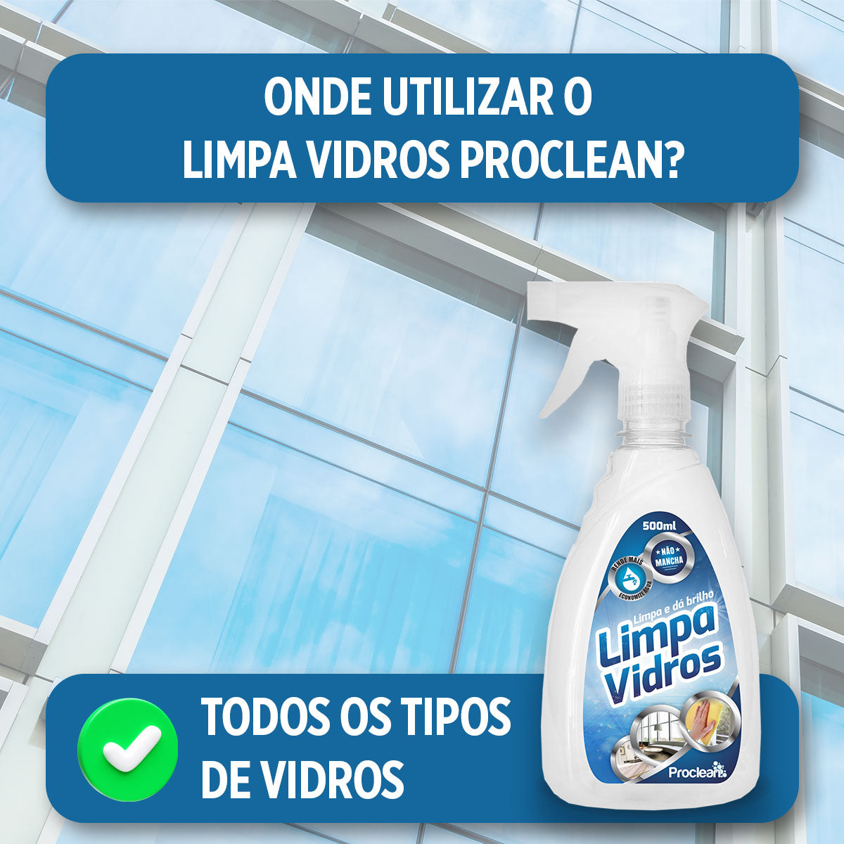 LIMPA VIDROS 500ML LIMPA FACIL