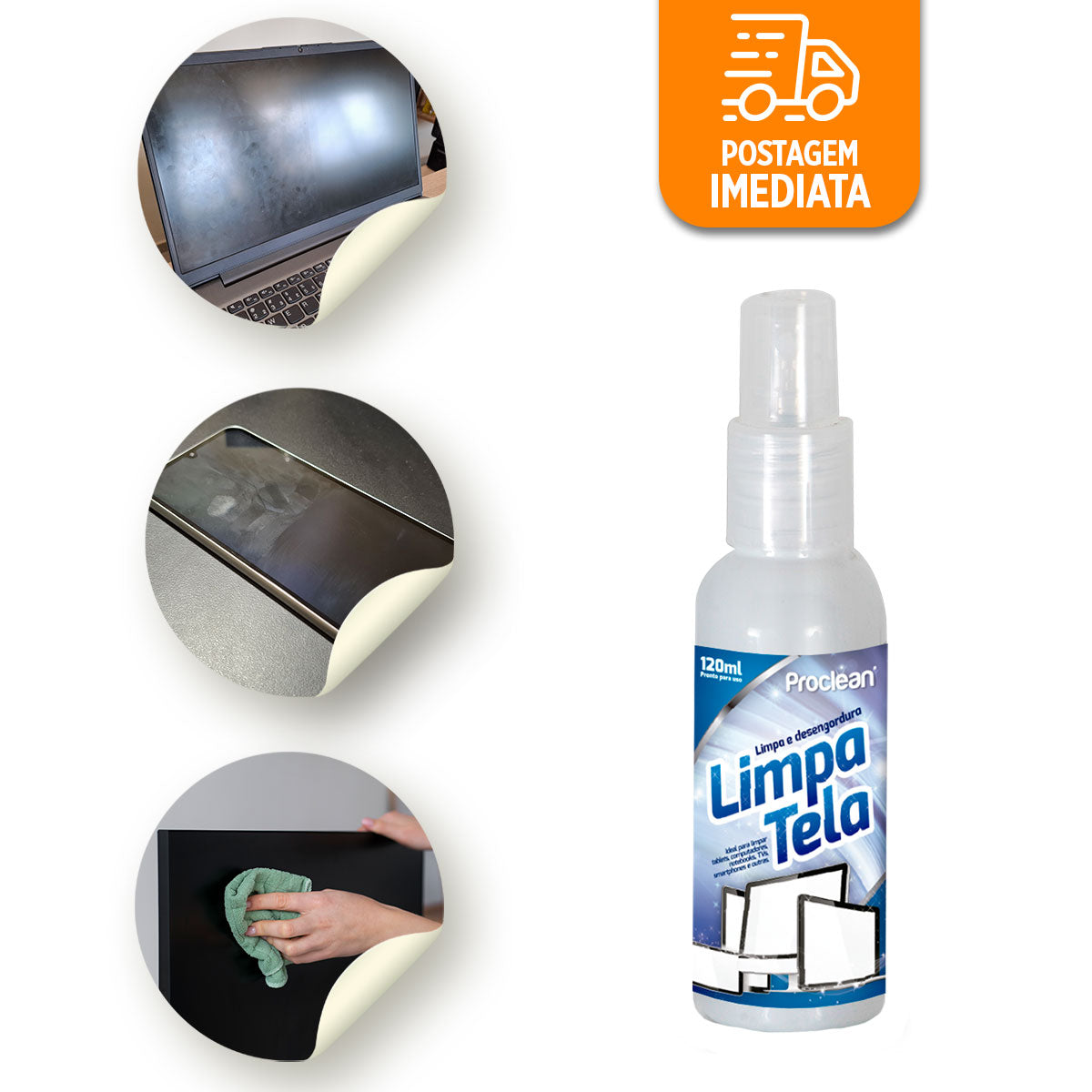 LIMPA TELA 120 ML SEM ESFORÇO