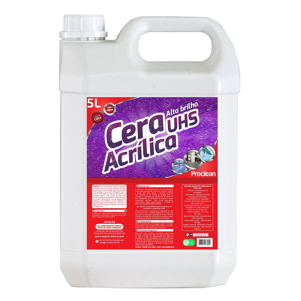 CERA ACRÍLICA INDUSTRIAL UHS 5L BRILHO EXTREMO