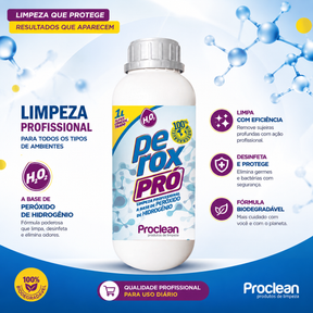 Perox Pro Limpador Peróxido de Hidrogênio Remove Sujeiras Difíceis Sem Esforço 1L