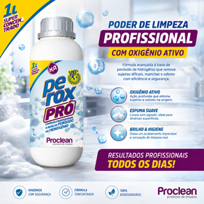 Perox Pro Limpador Peróxido de Hidrogênio Remove Sujeiras Difíceis Sem Esforço 1L