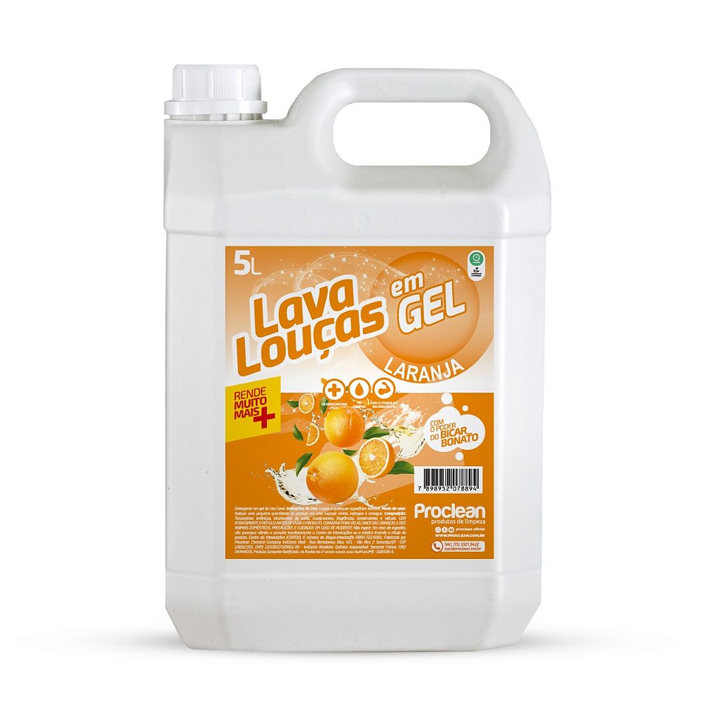 DETERGENTE EM GEL LARANJA 5L