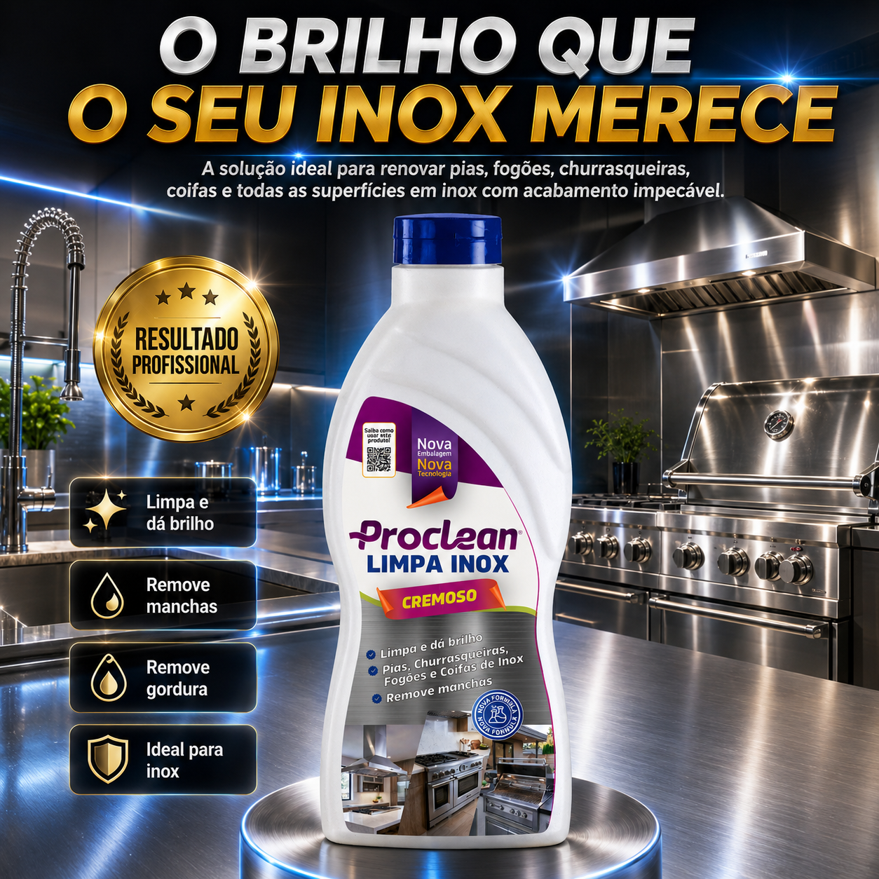 Limpa Inox Cremoso 300ml