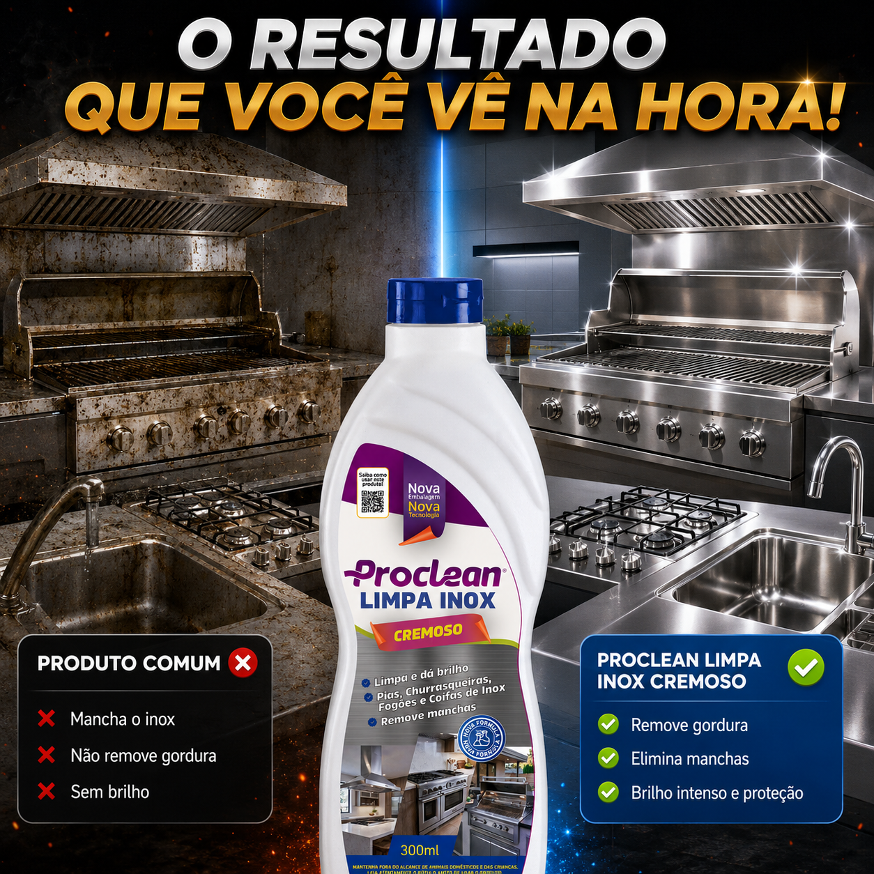 Limpa Inox Cremoso 300ml