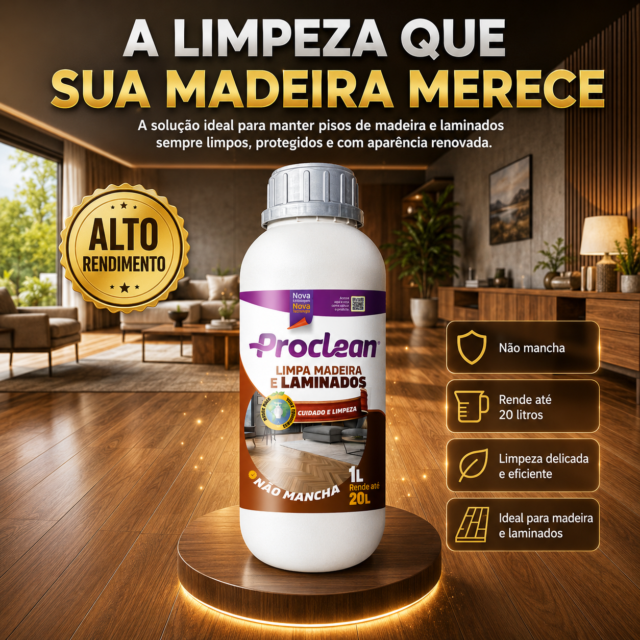 Limpa Madeira e Laminados 1L